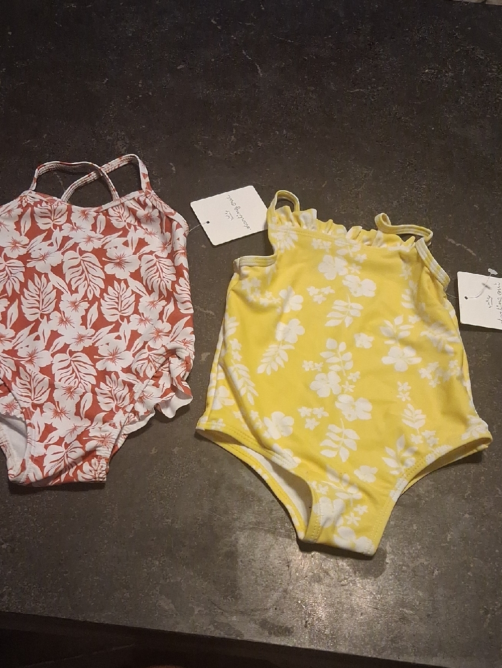 2 BNWT Starting Out Floral 1 Piece. Sz 12M